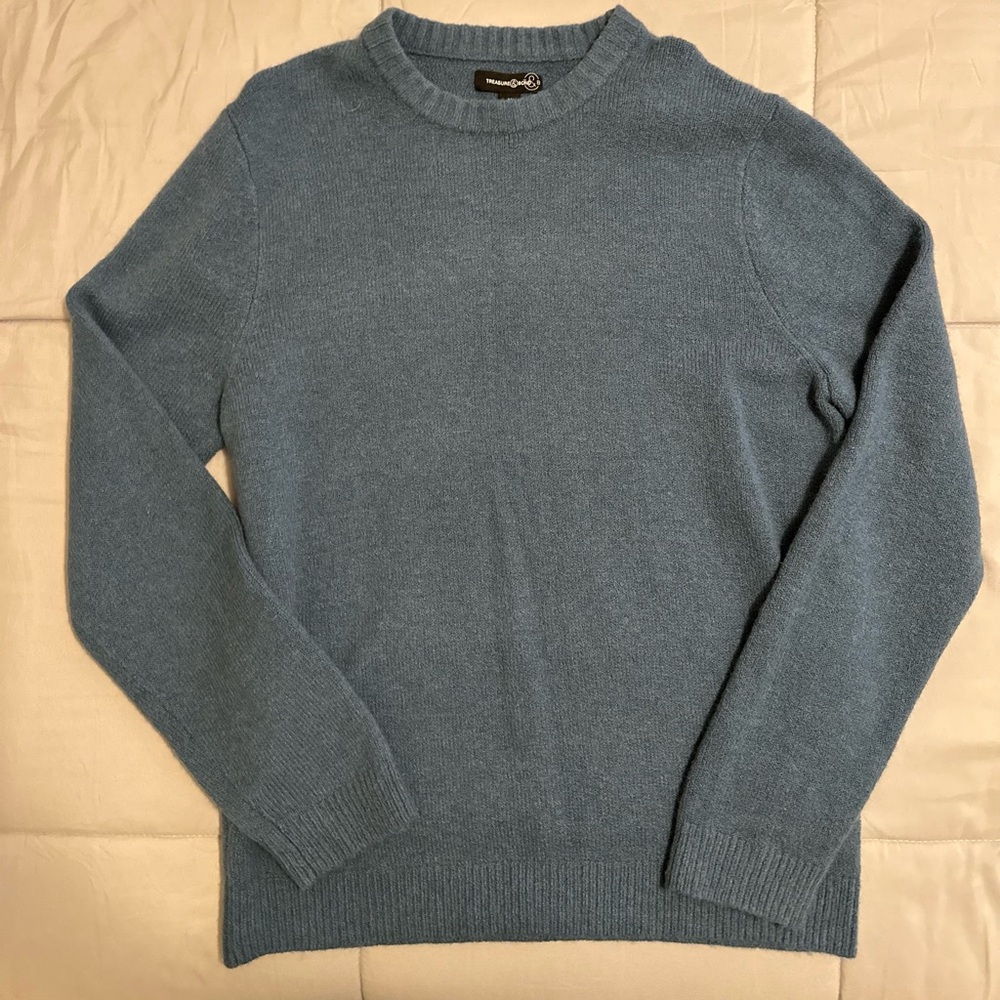 Treasure & Bond Men's Heather Blue Crewneck Sweater
